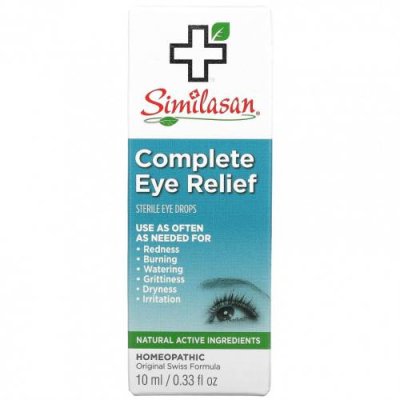 Similasan, Complete Eye Relief, стерильные глазные капли, 10 мл (0,33 жидк. Унции) / Натуральные препараты | Аптека | V4.Ru: Маркетплейс