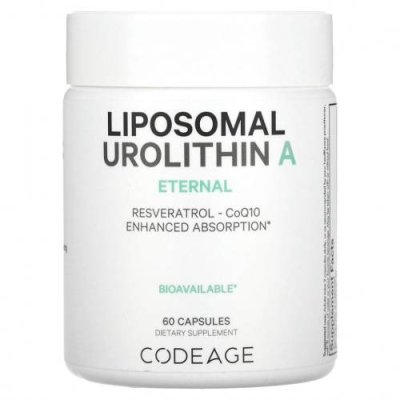 Codeage, Liposomal Urolithin A, Eternal, 60 капсул / Коэнзим Q10 (CoQ10) | Аптека | V4.Ru: Маркетплейс