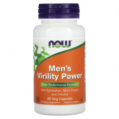 NOW Foods, Men's Virility Power, 60 растительных капсул / Здоровье мужчины | Аптека | V4.Ru: Маркетплейс