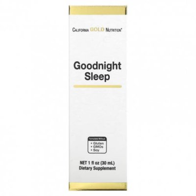 California Gold Nutrition, Goodnight Sleep, средство для спокойного сна, 30 мл (1 жидк. унция) / Снотворные | Аптека | V4.Ru: Маркетплейс