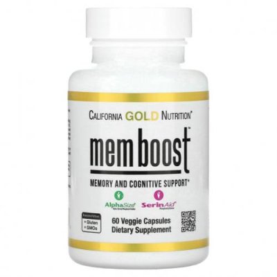 California Gold Nutrition, MEM Boost, средство для поддержки памяти и когнитивных функций, 60 растительных капсул / Препараты для памяти и когнитивных функций | Аптека | V4.Ru: Маркетплейс