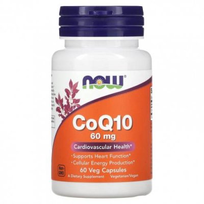 NOW Foods, CoQ10, 60 мг, 60 растительных капсул / Коэнзим Q10 (CoQ10) | Аптека | V4.Ru: Маркетплейс