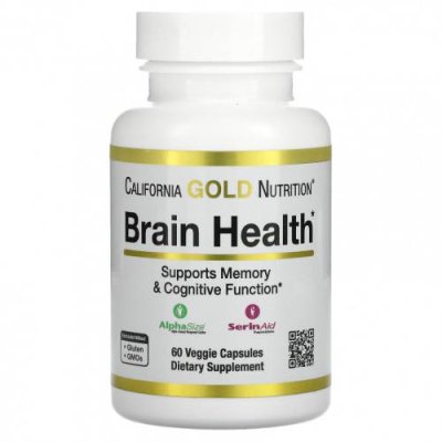 California Gold Nutrition, Brain Health, 60 растительных капсул / Препараты для памяти и когнитивных функций | Аптека | V4.Ru: Маркетплейс