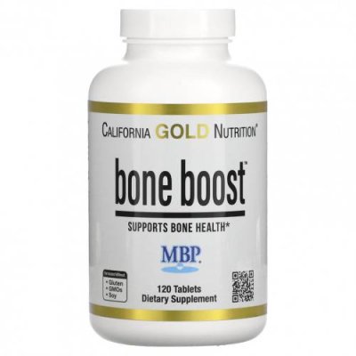 California Gold Nutrition, Bone Boost, добавка для поддержки здоровья костей, 120 таблеток / Формулы для Костей | Аптека | V4.Ru: Маркетплейс