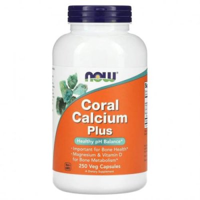 NOW Foods, Coral Calcium Plus, 250 растительных капсул / Коралловый кальций | Аптека | V4.Ru: Маркетплейс