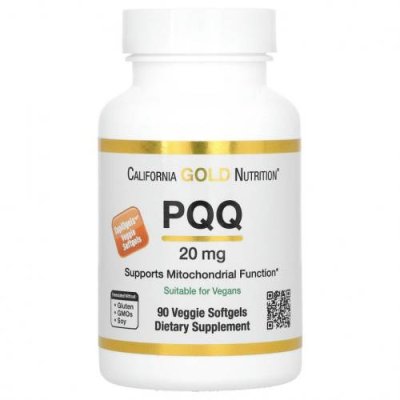 California Gold Nutrition, Пирролохинолинхинон, 20 мг, 90 растительных капсул / PQQ ( пирролохинолинхинон) | Аптека | V4.Ru: Маркетплейс