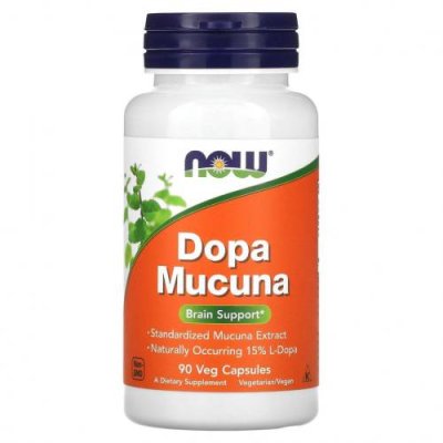 NOW Foods, Dopa Mucuna, 90 растительных капсул / Мукуна жгучая | Аптека | V4.Ru: Маркетплейс