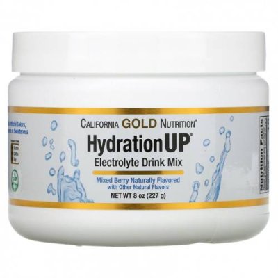 California Gold Nutrition, HydrationUP, порошок для приготовления электролитического напитка, смесь ягод, 227 г (8 унций) / Гидратация и электролиты | Аптека | V4.Ru: Маркетплейс