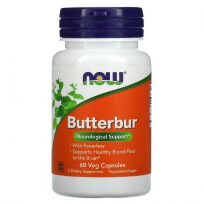 NOW Foods, Butterbur, 60 растительных капсул / Белокопытник | Аптека | V4.Ru: Маркетплейс