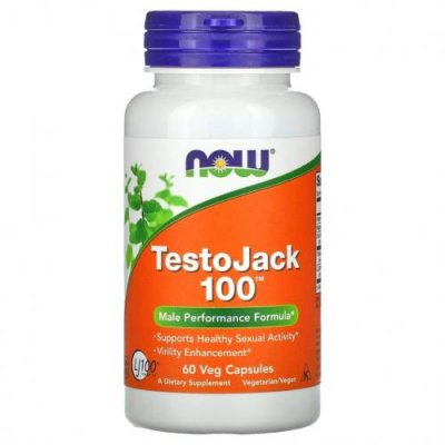 NOW Foods, TestoJack 100, 60 вегетарианских капсул / Тестостерон | Аптека | V4.Ru: Маркетплейс