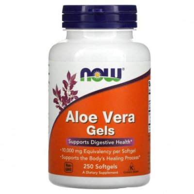 NOW Foods, Aloe Vera Gels, 250 мягких желатиновых капсул / Алоэ вера | Аптека | V4.Ru: Маркетплейс