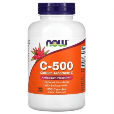 NOW Foods, C-500, аскорбат кальция-C, 250 капсул / Витамин С | Аптека | V4.Ru: Маркетплейс