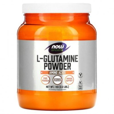 NOW Foods, Sports, L-Glutamine Powder, 2,2 фунта (1 кг) / L-глютамин | Аптека | V4.Ru: Маркетплейс