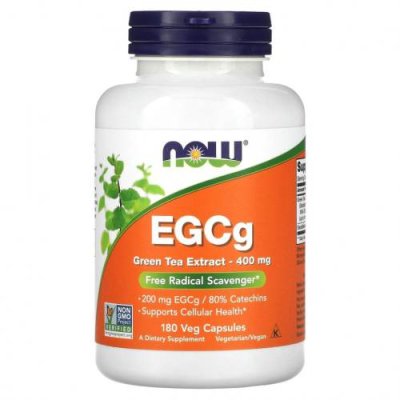 NOW Foods, EGCg, экстракт зеленого чая, 400 мг, 180 растительных капсул / Галлат эпигаллокатехина (EGCG) | Аптека | V4.Ru: Маркетплейс