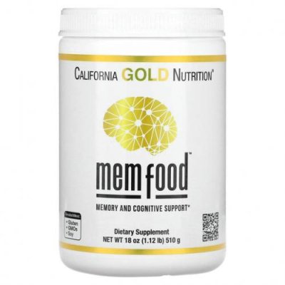 California Gold Nutrition, MEM Food, поддержка памяти и когнитивных функций, 510 г (1,12 фунта) / Препараты для памяти и когнитивных функций | Аптека | V4.Ru: Маркетплейс