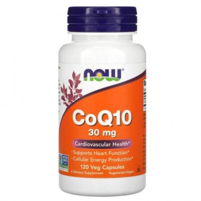 NOW Foods, коэнзим Q10, 30 мг, 120 растительных капсул / Коэнзим Q10 (CoQ10) | Аптека | V4.Ru: Маркетплейс