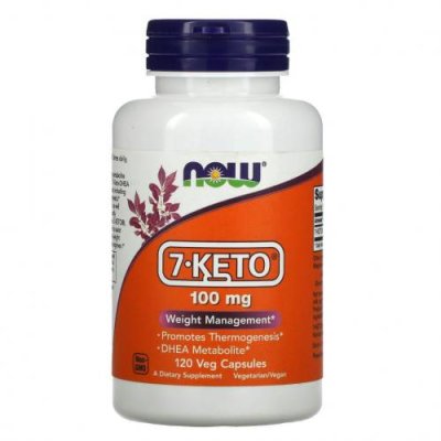 NOW Foods, 7-KETO, 100 мг, 120 растительных капсул / 7-кето | Аптека | V4.Ru: Маркетплейс