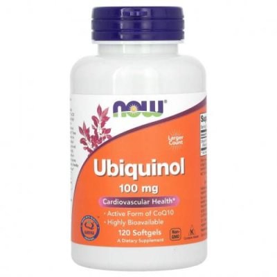 NOW Foods, Убихинол, 100 мг, 120 гелевых капсул / Ubiquinol, CoQ10 | Аптека | V4.Ru: Маркетплейс