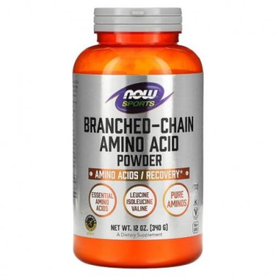 NOW Foods, Sports, аминокислотный порошок с разветвленной цепью, 12 унций (340 г) / BCAA | Аптека | V4.Ru: Маркетплейс