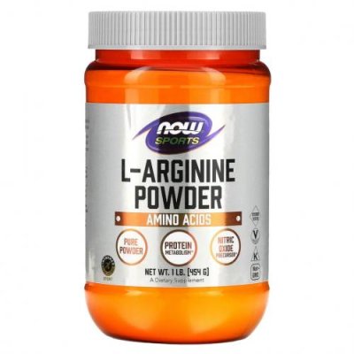 NOW Foods, Sports, L-Arginine Powder, 1 фунт (454 г) / L-аргинин | Аптека | V4.Ru: Маркетплейс