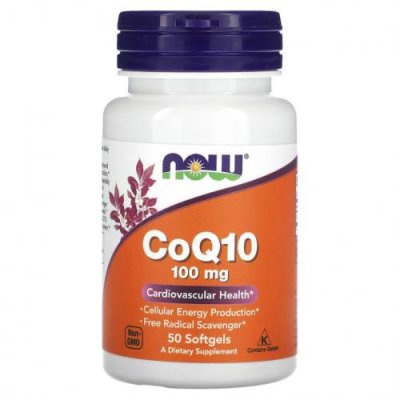 NOW Foods, Коэнзим Q10, 100 мг, 50 мягких таблеток / Коэнзим Q10 (CoQ10) | Аптека | V4.Ru: Маркетплейс