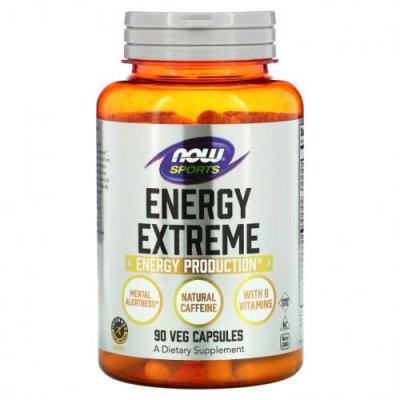 NOW Foods, Sports, Energy Extreme, препарат для поддержки физической и умственной активности, 90 растительных капсул / Кофеин | Аптека | V4.Ru: Маркетплейс