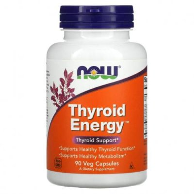 NOW Foods, Thyroid Energy, 90 растительных капсул / Препараты на основе трав | Аптека | V4.Ru: Маркетплейс