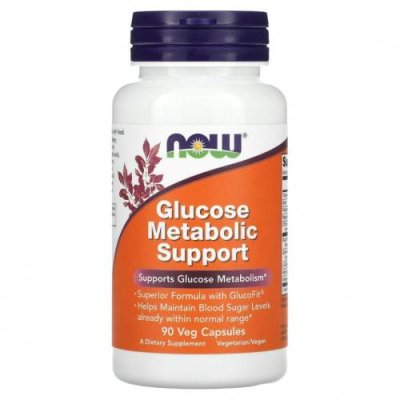 NOW Foods, Glucose Metabolic Support, 90 растительных капсул / Аюрведа | Аптека | V4.Ru: Маркетплейс