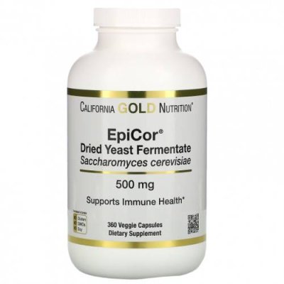 California Gold Nutrition, EpiCor, сухой дрожжевой ферментат, 500 мг, 360 растительных капсул / EpiCor | Аптека | V4.Ru: Маркетплейс