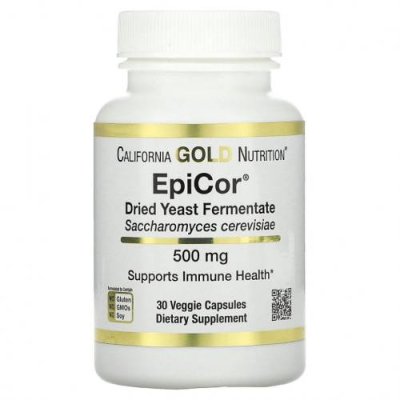 California Gold Nutrition, EpiCor, сухой дрожжевой ферментат, 500 мг, 30 растительных капсул / EpiCor | Аптека | V4.Ru: Маркетплейс