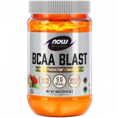 NOW Foods, Sports, BCAA Blast, натуральная малина, 600 г (21,16 унции) / BCAA | Аптека | V4.Ru: Маркетплейс