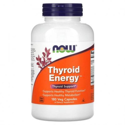 NOW Foods, Thyroid Energy, 180 растительных капсул / Препараты на основе трав | Аптека | V4.Ru: Маркетплейс