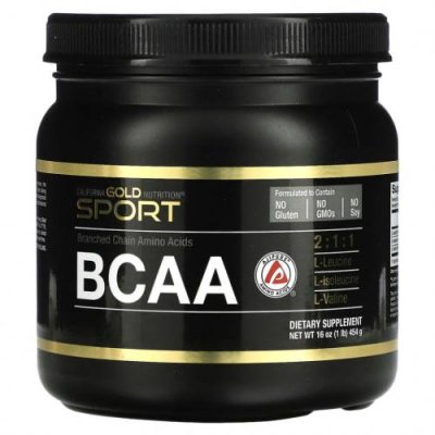 California Gold Nutrition, BCAA, AjiPure, аминокислоты с разветвленной цепью в порошке, 454 г (16 унций) / BCAA | Аптека | V4.Ru: Маркетплейс