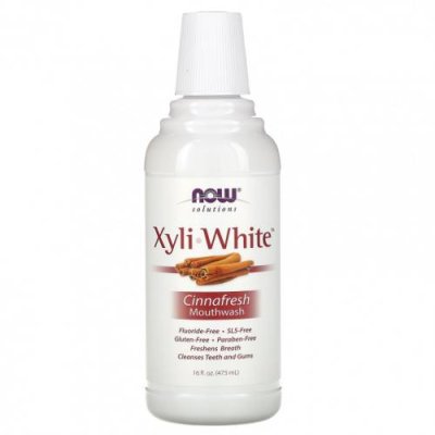 NOW Foods, Ополаскиватель для полости рта XyliWhite, свежесть корицы, 16 жидких унций (473 мл) / Ополаскиватели и спреи для полости рта | Аптека | V4.Ru: Маркетплейс