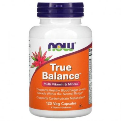 NOW Foods, True Balance, мультивитамины и микроэлементы, 120 вегетарианских капсул / Мультивитамины | Аптека | V4.Ru: Маркетплейс