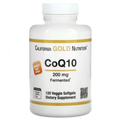 California Gold Nutrition, коэнзим Q10, 200 мг, 120 растительных капсул / Коэнзим Q10 (CoQ10) | Аптека | V4.Ru: Маркетплейс