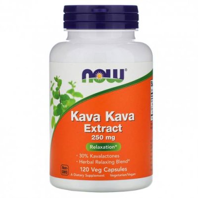 NOW Foods, Kava Kava Extract, 250 мг, 120 растительных капсул / Кава-кава (перец опьяняющий) | Аптека | V4.Ru: Маркетплейс