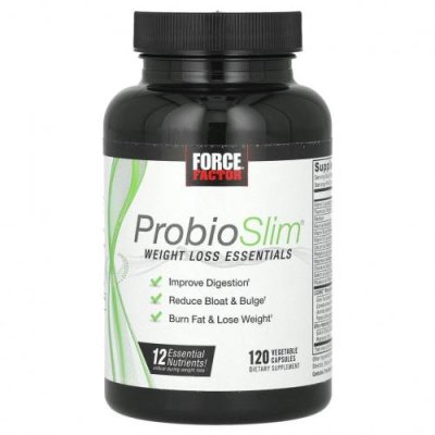 Force Factor, ProbioSlim, незаменимые питательные вещества для снижения веса, 120 капсул / Диетические средства | Аптека | V4.Ru: Маркетплейс