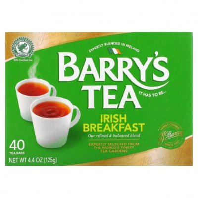 Barry's Tea, чай «Ирландский завтрак», 40 чайных пакетиков, 125 г (4,4 унции) / Черный чай | Аптека | V4.Ru: Маркетплейс