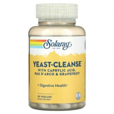 Solaray, Yeast-Cleanse, 90 растительных капсул / Препараты с кандида и дрожжами | Аптека | V4.Ru: Маркетплейс