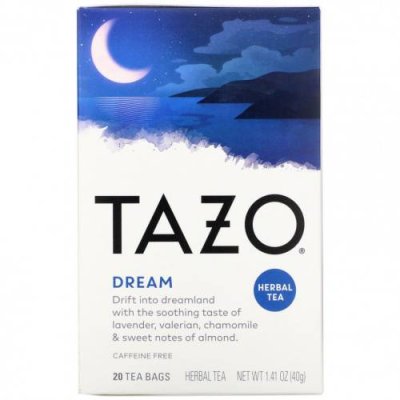 Tazo Teas, Dream, травяной чай, 20 чайных пакетиков, 40 г (1,41 унции) / Травяной чай | Аптека | V4.Ru: Маркетплейс