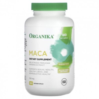 Organika, MACA, 750 mg, 180 Vegetarian Capsules / Мака | Аптека | V4.Ru: Маркетплейс