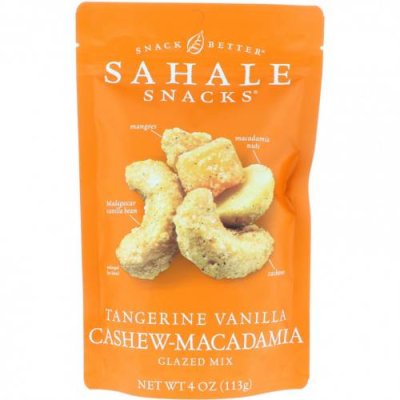 Sahale Snacks, Глазированная смесь: мандарин, ваниль, кешью и макадмия, 4 унц. (113 г) / Смеси закусок | Аптека | V4.Ru: Маркетплейс