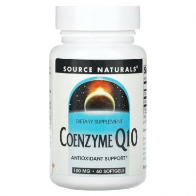 Source Naturals, коэнзим Q10, 100 мг, 60 мягких таблеток / Ubiquinol, CoQ10 | Аптека | V4.Ru: Маркетплейс