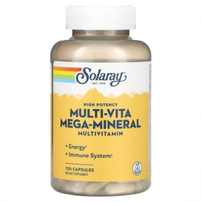 Solaray, High Potency Multi-Vita Mega-Mineral, мультивитамины, 120 капсул / Мультивитамины | Аптека | V4.Ru: Маркетплейс