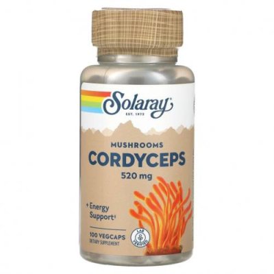 Solaray, Cordyceps Mushrooms, 520 mg, 100 VegCaps / Кордицепс | Аптека | V4.Ru: Маркетплейс