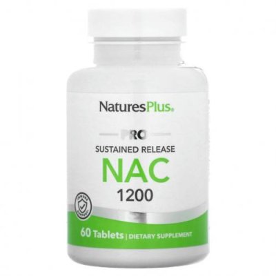 NaturesPlus, Pro NAC 1200, с замедленным высвобождением, 60 таблеток / N-ацетилцистеин | Аптека | V4.Ru: Маркетплейс