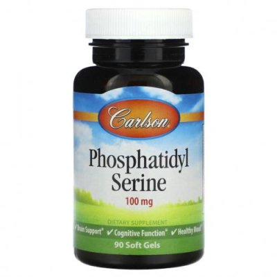 Carlson, Phosphatidyl Serine, 100 mg, 90 Soft Gels / Фосфатидилсерин | Аптека | V4.Ru: Маркетплейс