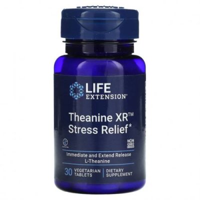 Life Extension, Theanine XR Stress Relief, 30 вегетарианских таблеток / L-теанин | Аптека | V4.Ru: Маркетплейс