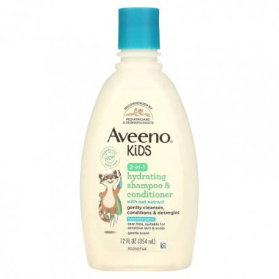 Aveeno, Для детей, увлажняющий шампунь и кондиционер 2 в 1 с экстрактом овса, 354 мл (12 жидк. Унций) / Шампунь для малышей | Аптека | V4.Ru: Маркетплейс